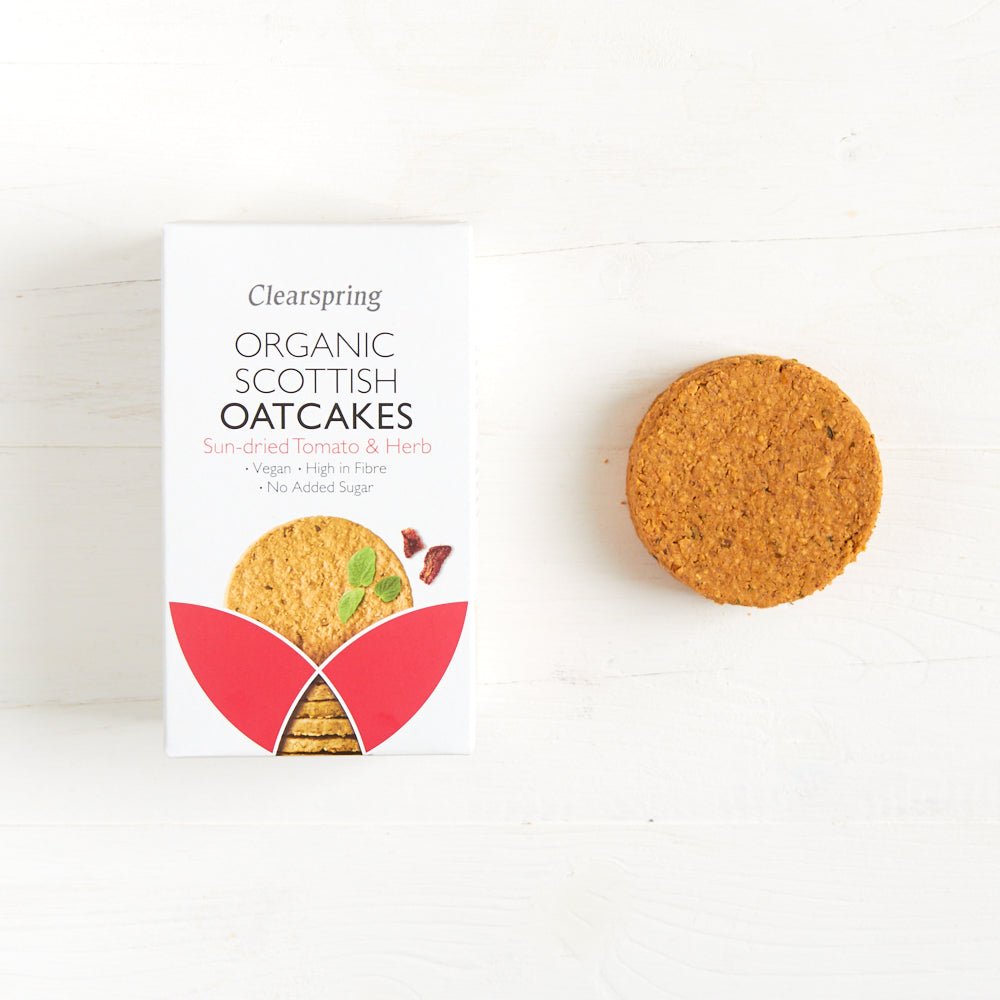 Clearspring Organic Oatcakes - Sun-Dried Tomato &amp; Herb