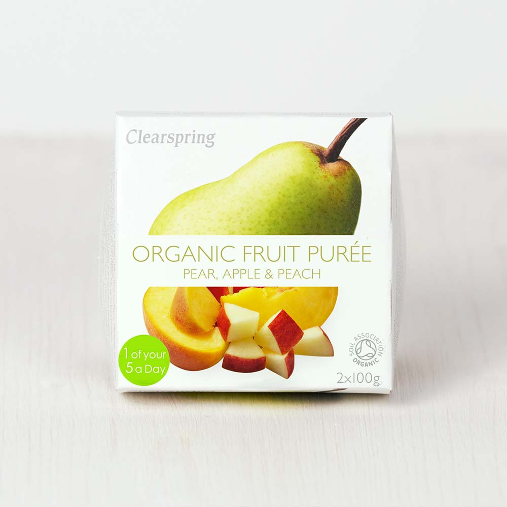Clearspring Organic Fruit Purée - Pear, Apple &amp; Peach