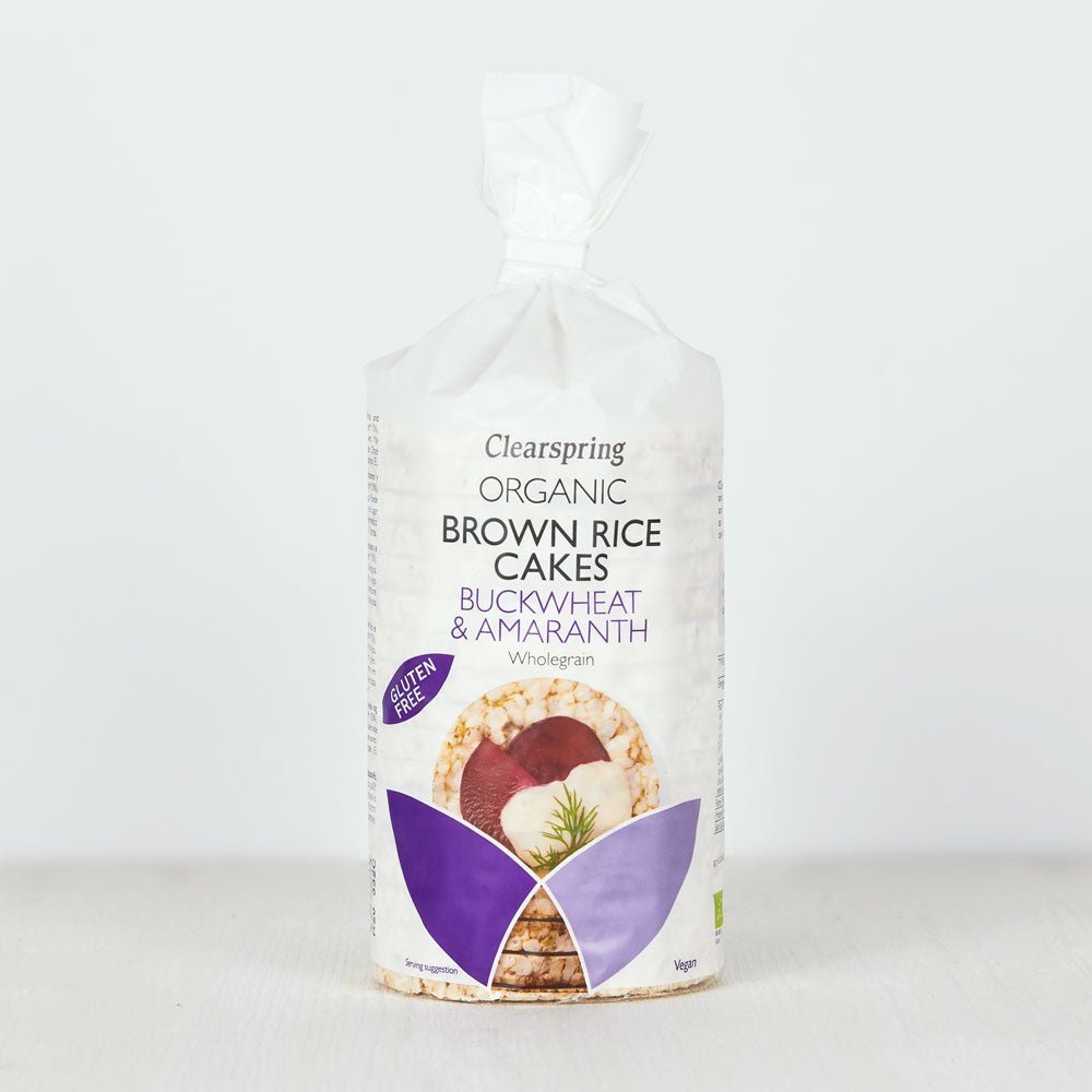 Clearspring Organic Brown Rice Cakes - Buckwheat &amp; Amaranth (6 Pack)