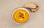 Miso Pumpkin Soup with Creamy Tofu and Crispy Shiitake Mushrooms