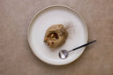 Hojicha Mousse With Crushed Hazelnuts