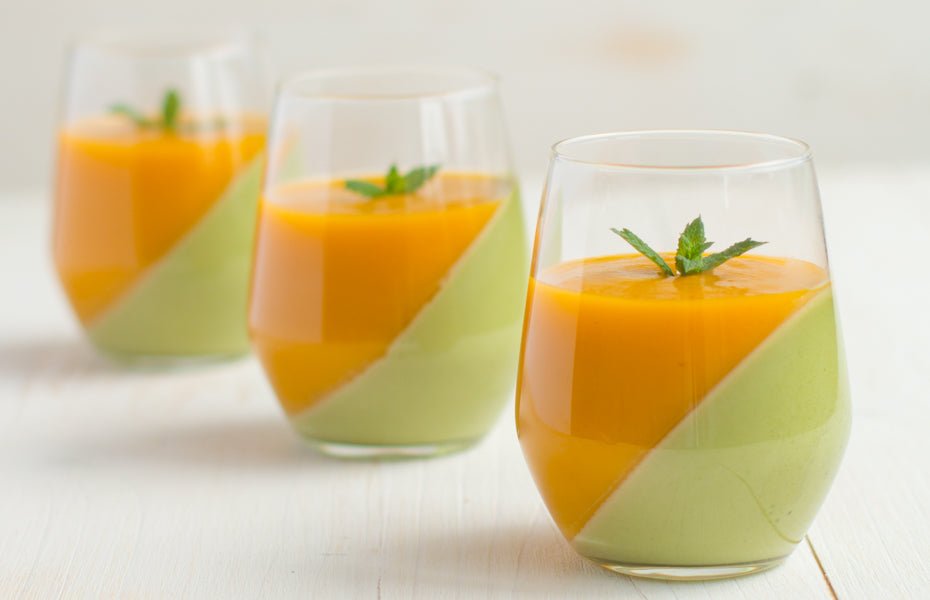 
          
            Matcha Panna Cotta with Mango Purée - Clearspring
          
        