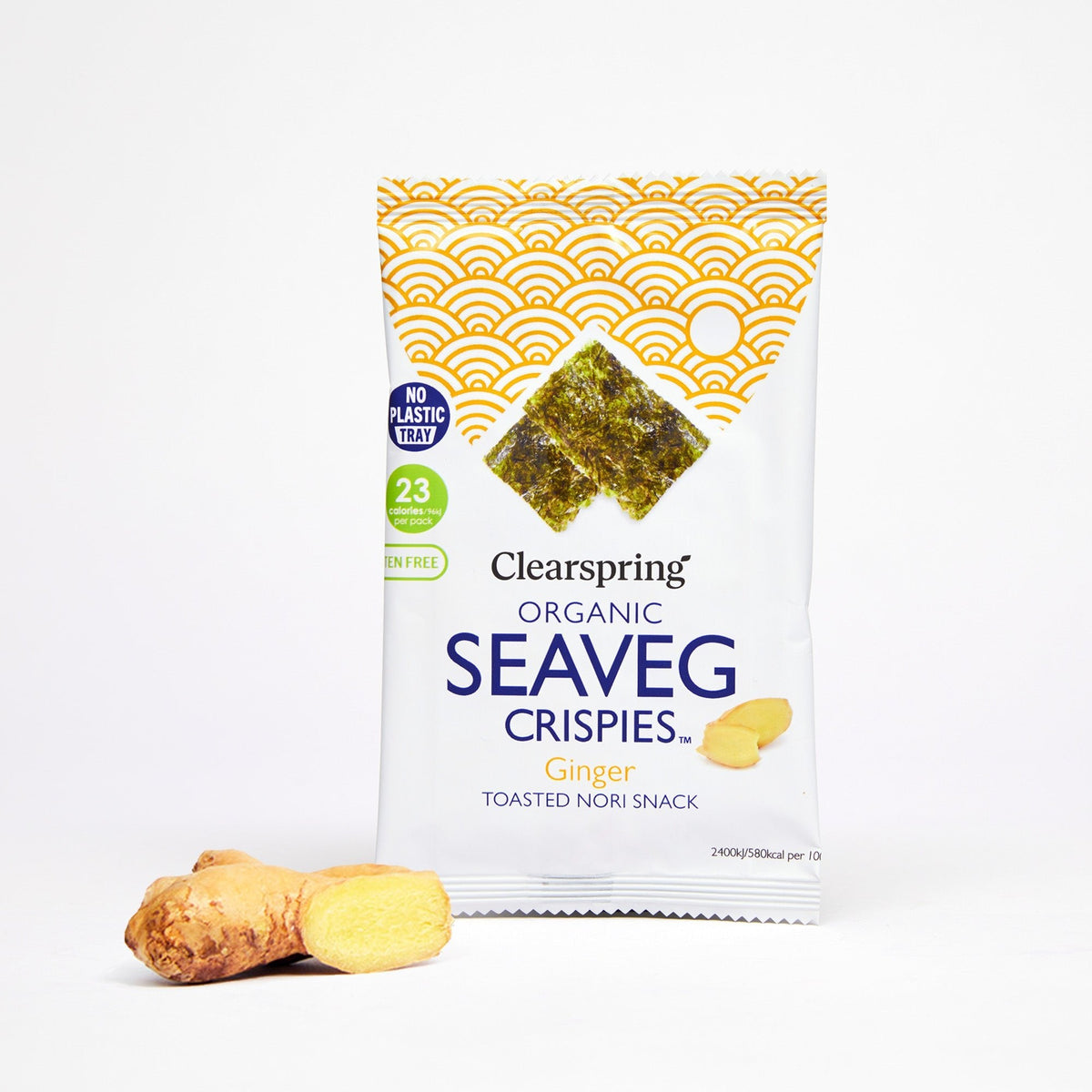 Organic Seaveg Crispies - Ginger (Crispy Seaweed Thins) (20 Pack)