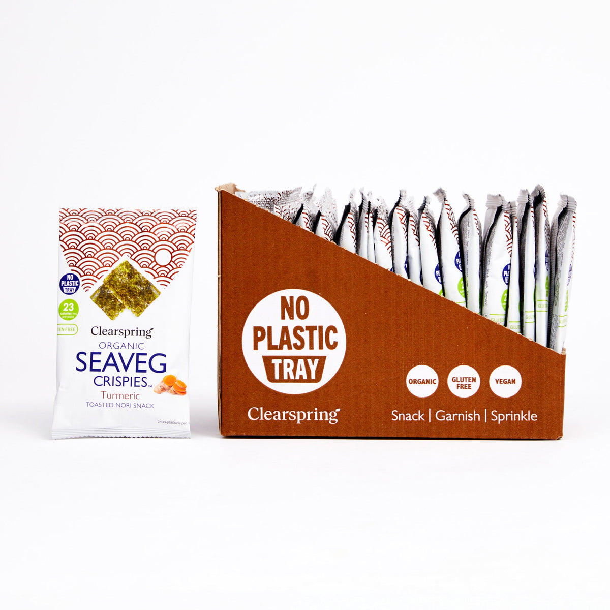 Organic Seaveg Crispies - Turmeric (Crispy Seaweed Thins) (20 Pack)