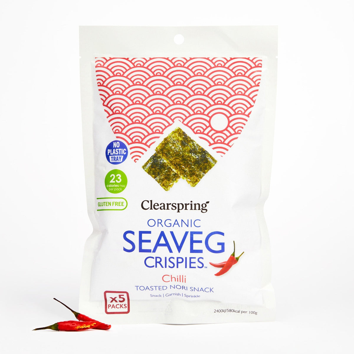 Clearspring Organic Seaveg Crispies Multipack - Chilli (Crispy Seaweed Thins) (6 Pack)