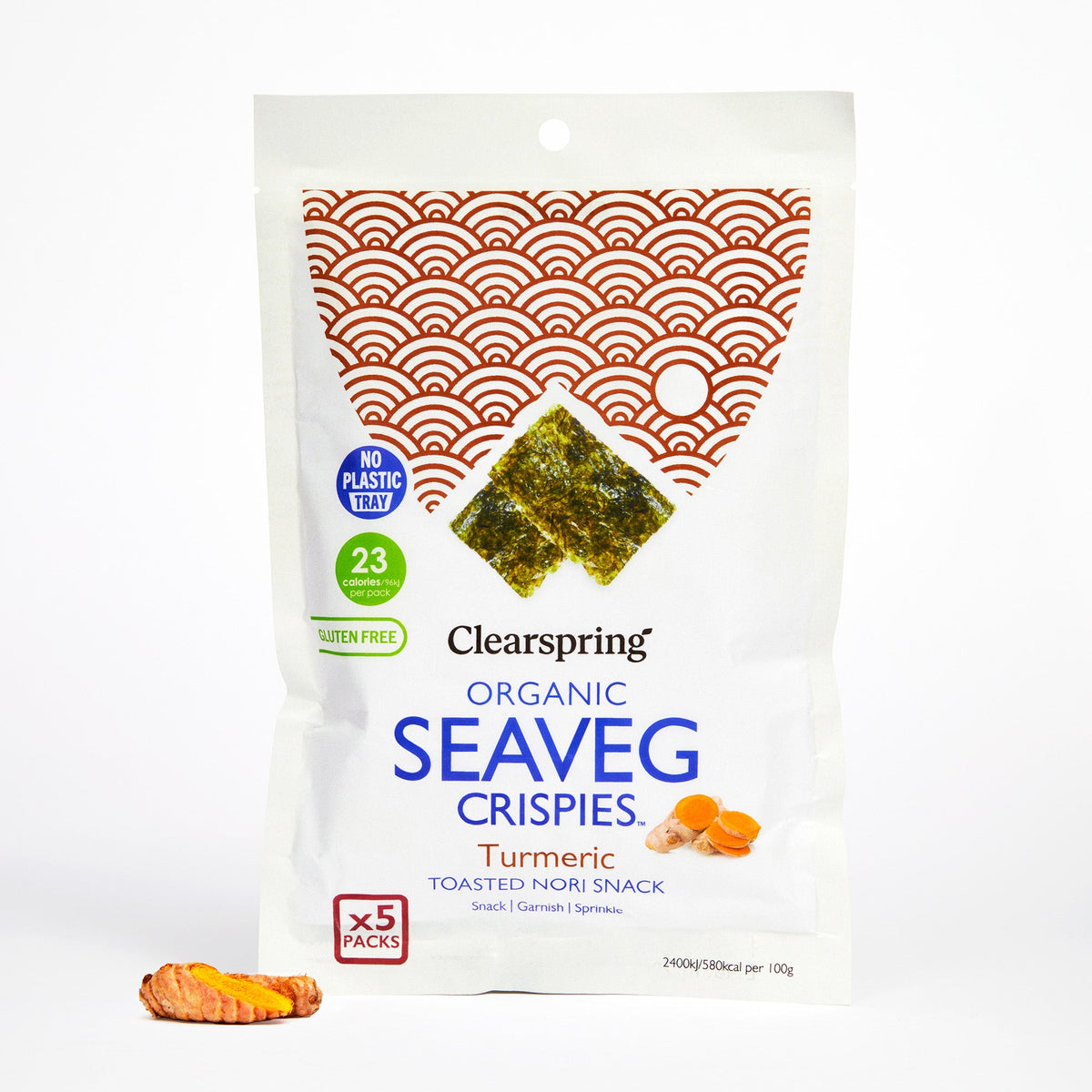 Organic Seaveg Crispies Multipack - Turmeric (Crispy Seaweed Thins) (6 Pack)