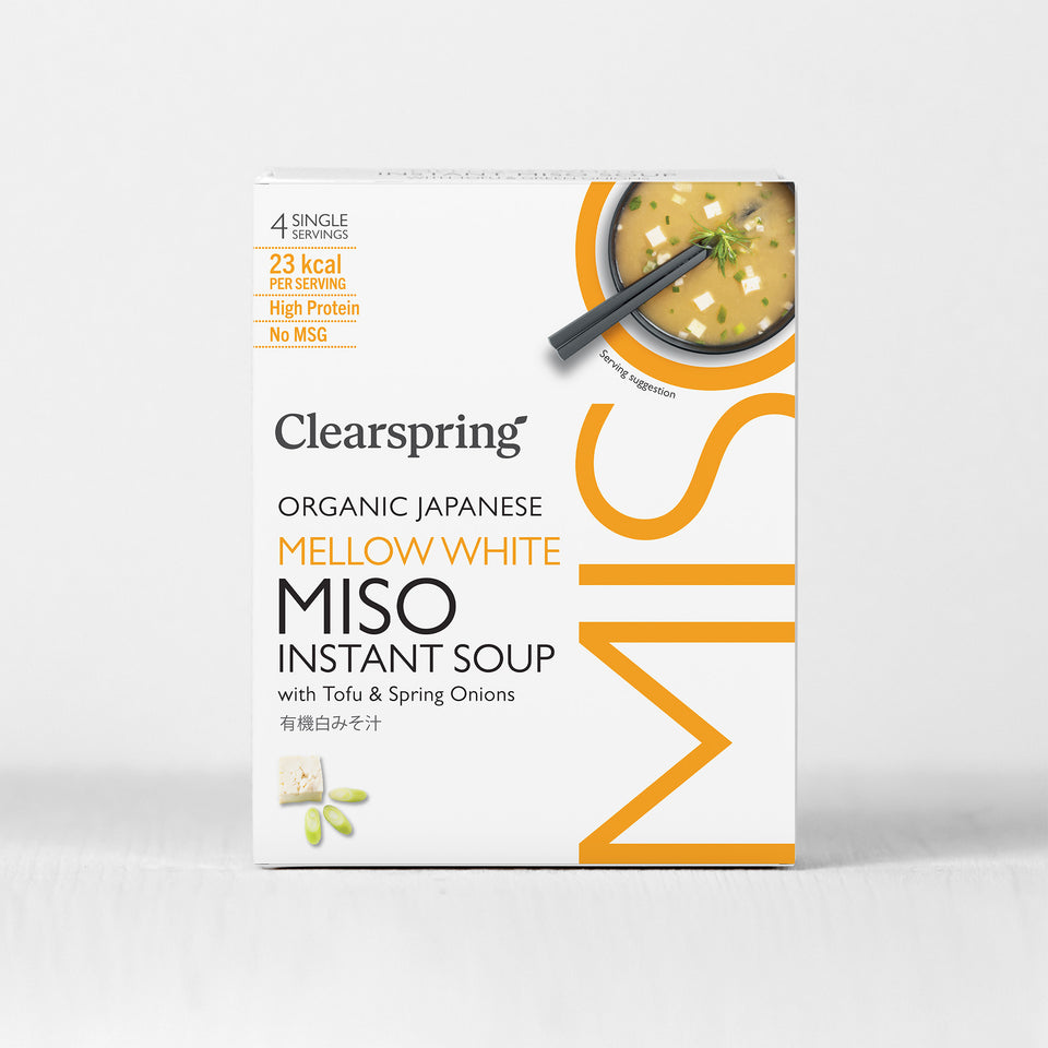 Organic Japanese Instant Miso Soup - Mellow White | Clearspring