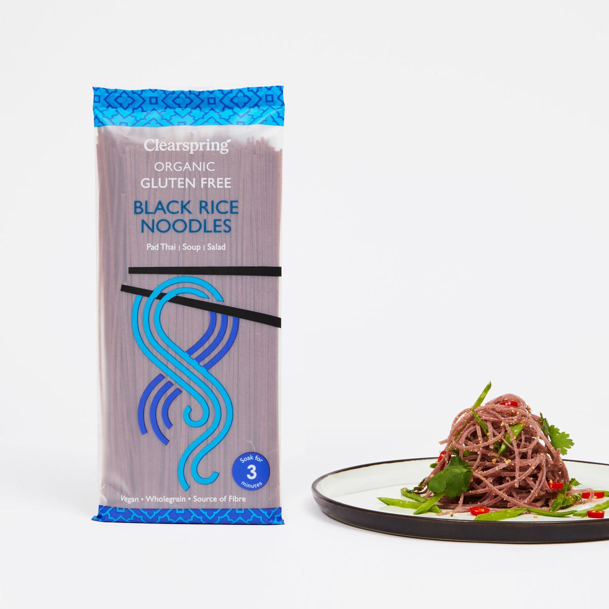 Organic Gluten Free Black Rice Noodles (10 Pack)