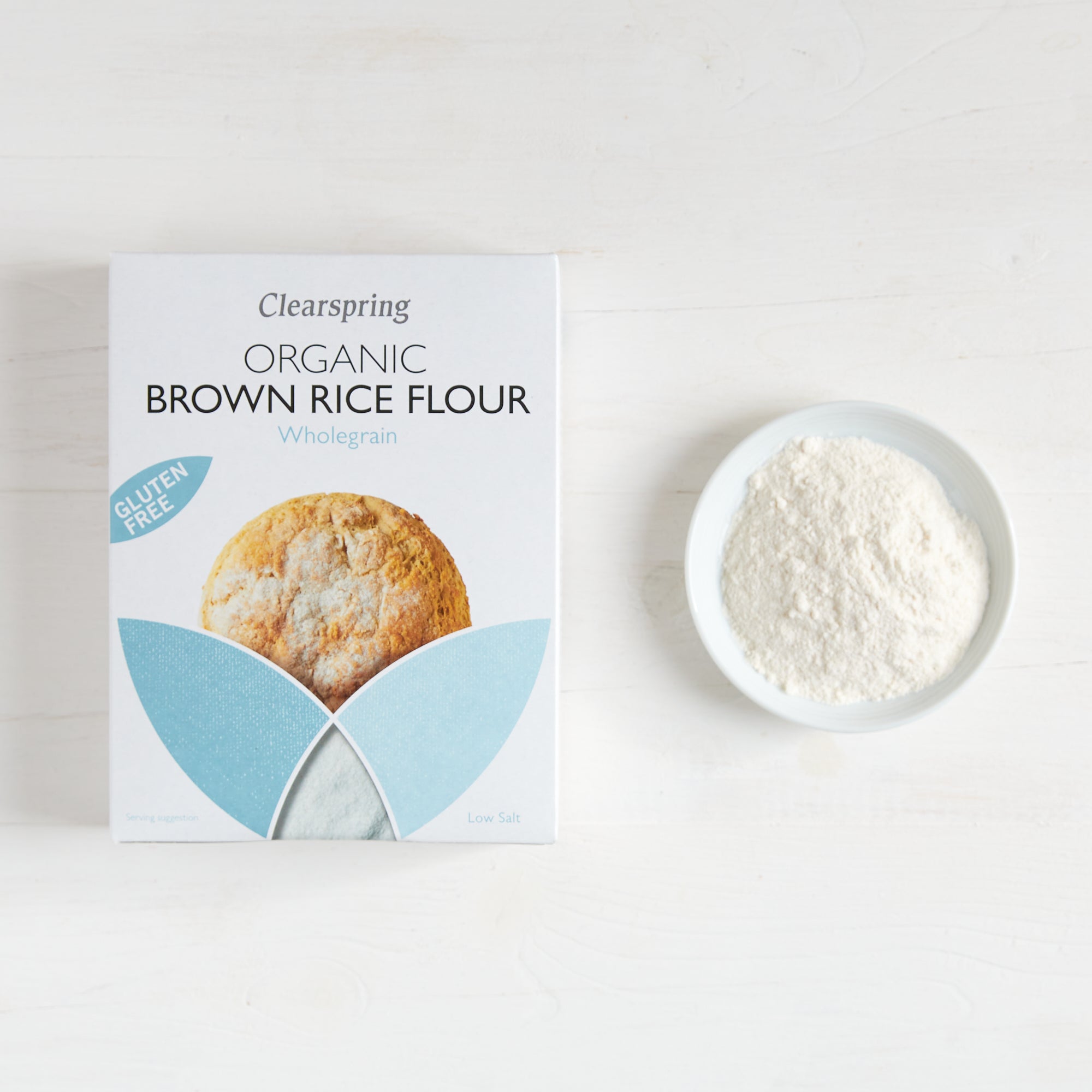 Clearspring Organic Gluten Free Brown Rice Flour (8 Pack)