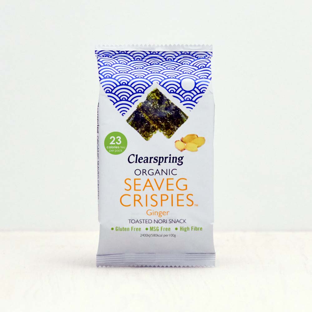 Clearspring Organic Seaveg Crispies - Ginger (Crispy Seaweed Thins)
