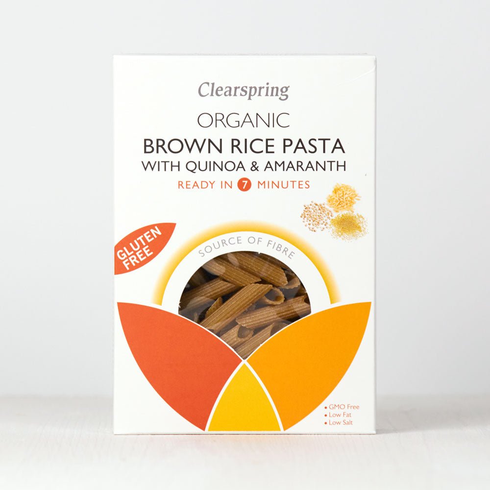 Organic Gluten Free Brown Rice Pasta with Quinoa & Amaranth | Clearspring