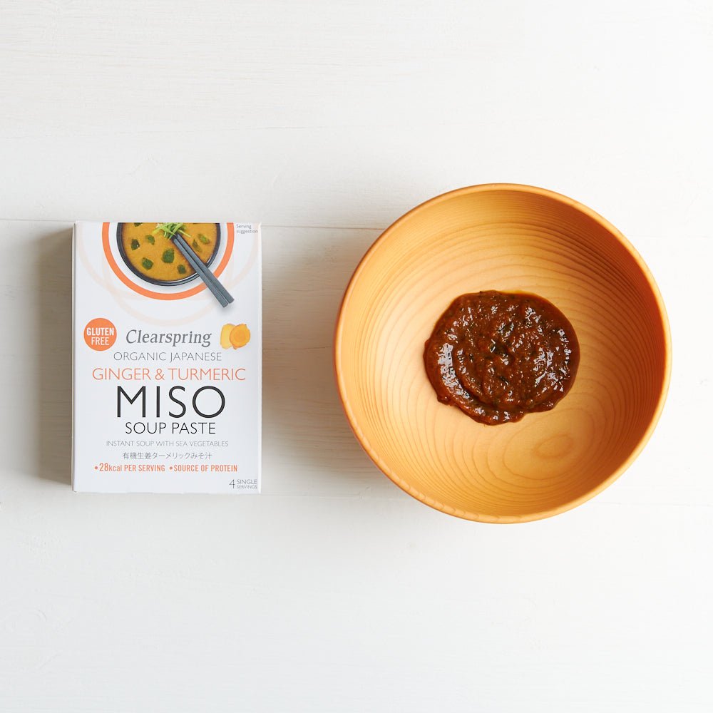 Clearspring Organic Instant Miso Soup Paste - Ginger &amp; Turmeric (8 Pack)