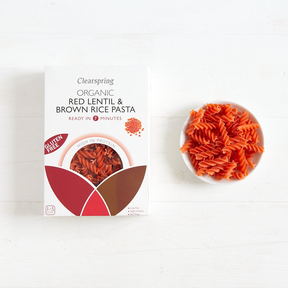 Clearspring Organic Gluten Free Red Lentil &amp; Brown Rice Pasta