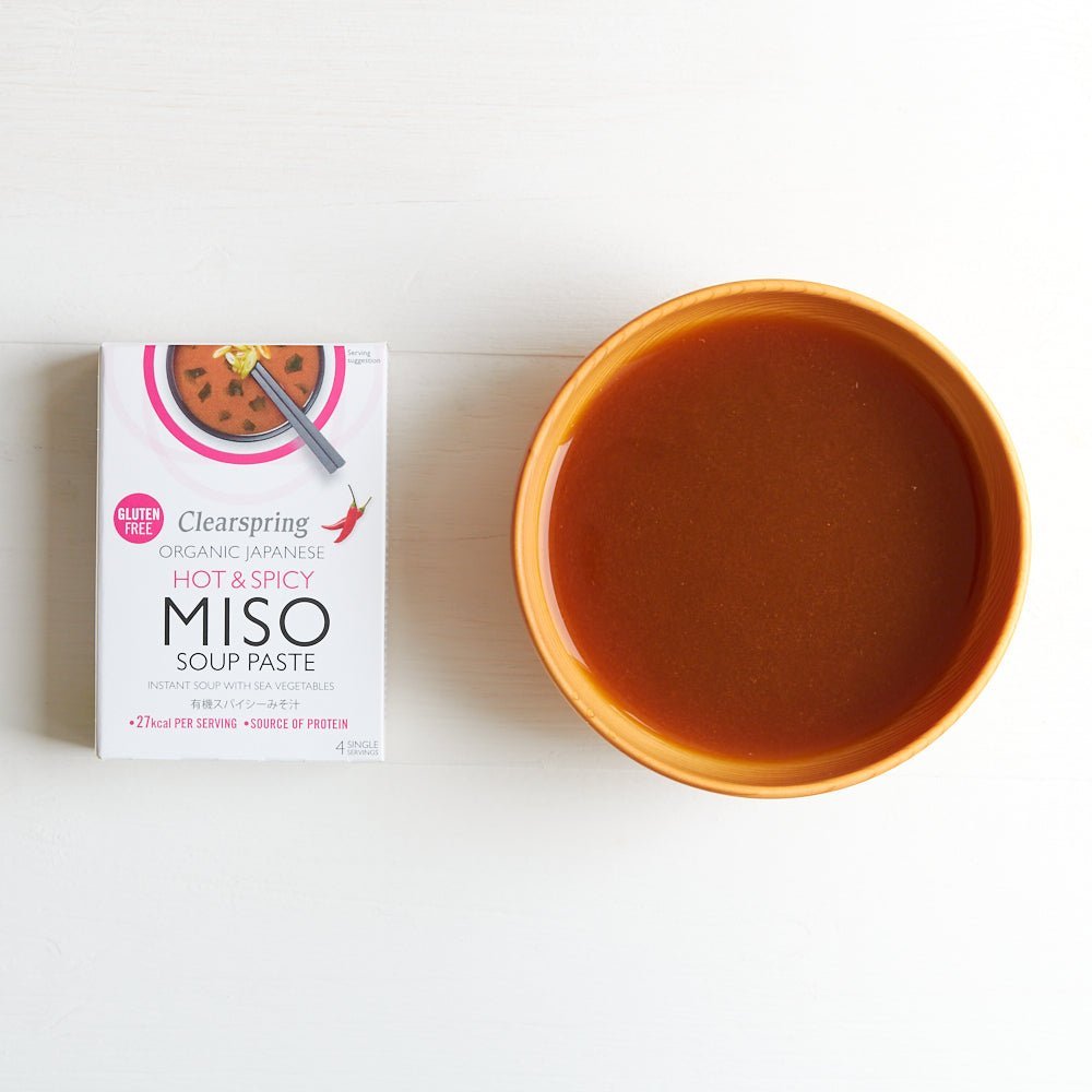 Clearspring Organic Instant Miso Soup Paste - Hot & Spicy (8 Pack)