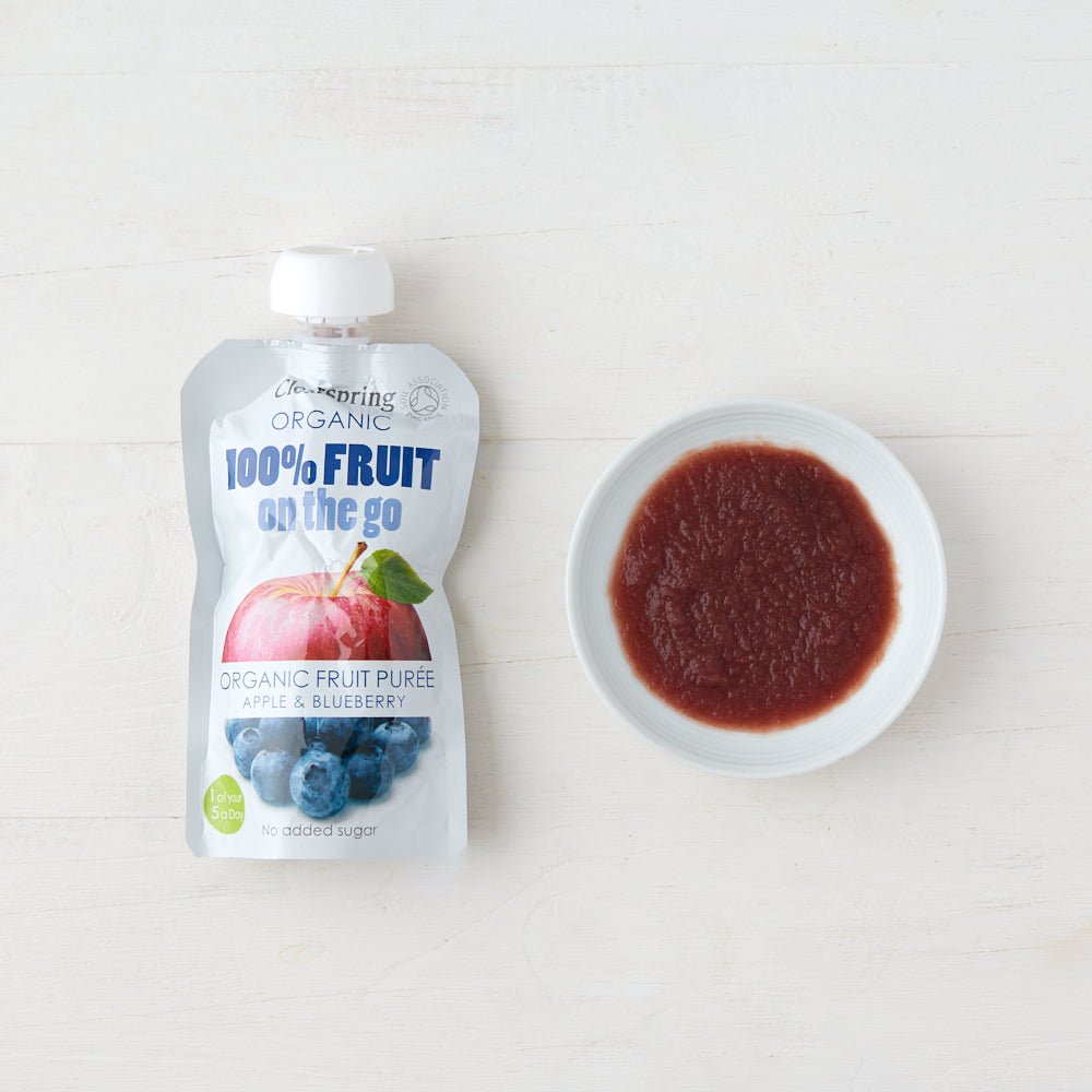 Clearspring Organic 100% Fruit on the Go - Apple &amp; Blueberry Purée