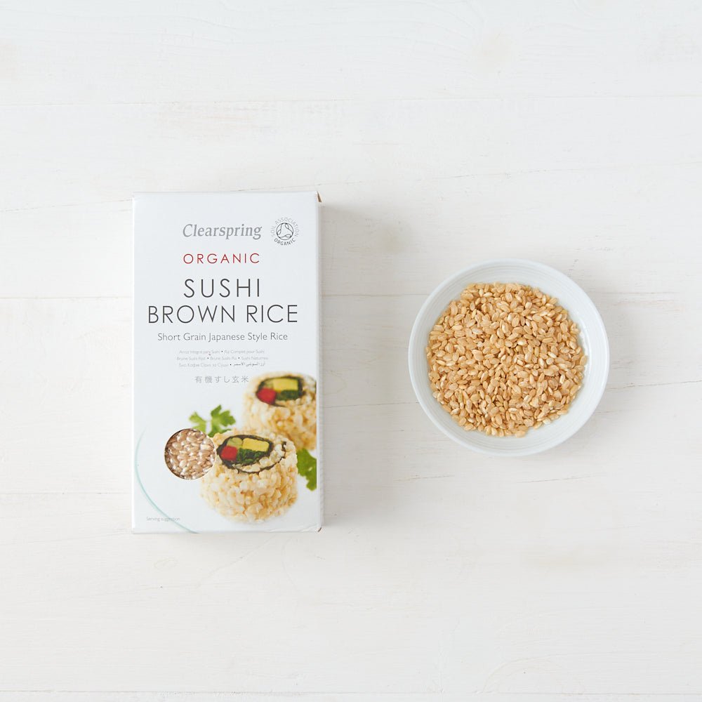 Eco Spring Rice Organic Sushi Brown Rice - Short Grain Japanese Style Rice | Clearspring