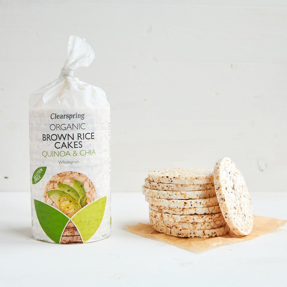 Clearspring Organic Brown Rice Cakes - Quinoa &amp; Chia (6 Pack)