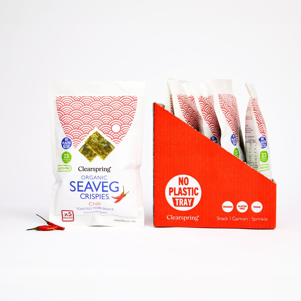 Clearspring Organic Seaveg Crispies Multipack - Chilli (Crispy Seaweed Thins)