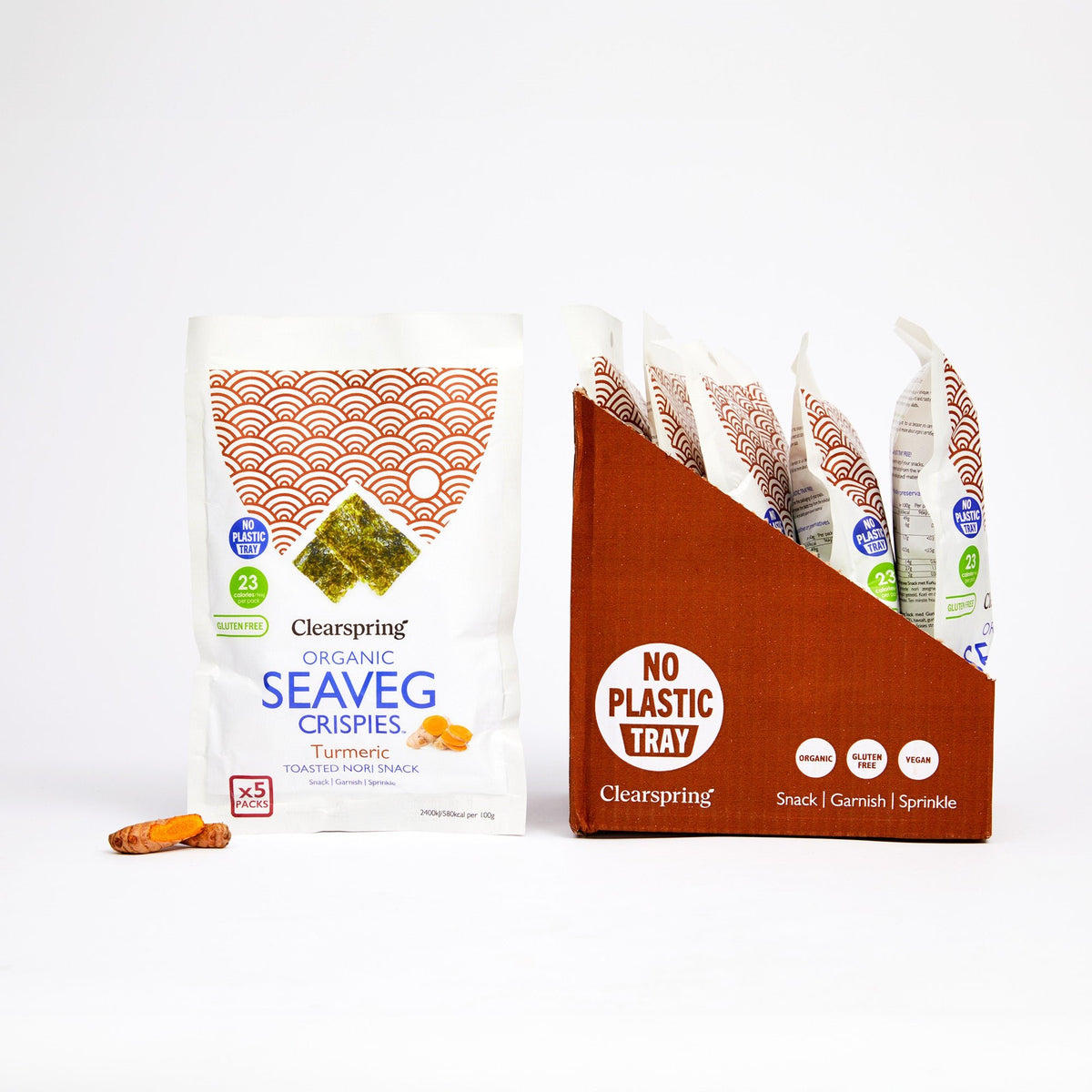 Clearspring Organic Seaveg Crispies Multipack - Turmeric (Crispy Seaweed Thins)
