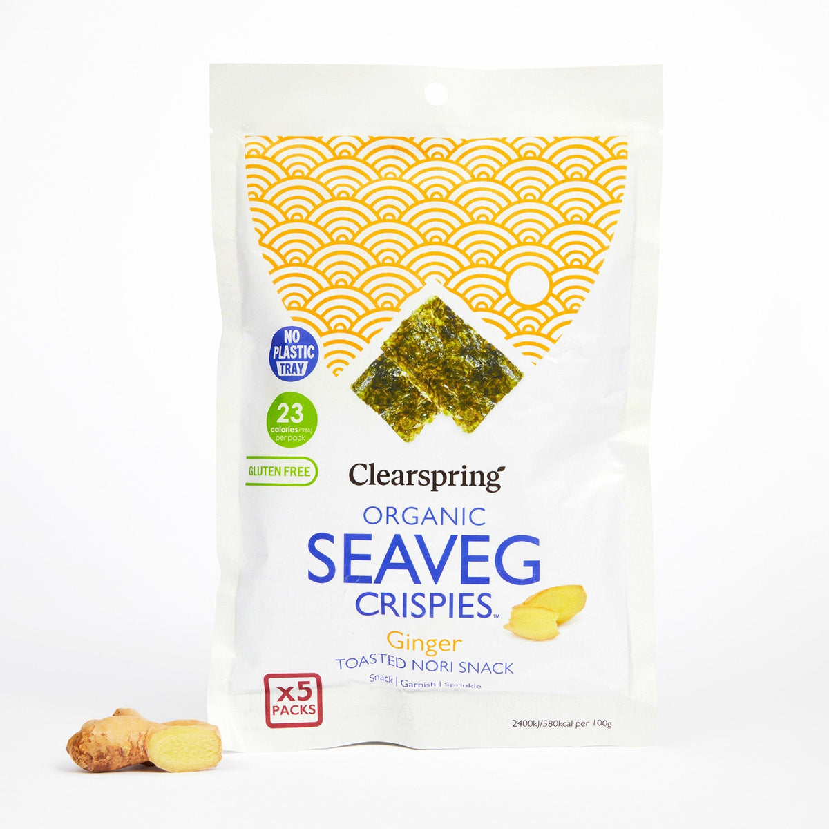 Clearspring Organic Seaveg Crispies Multipack - Ginger (Crispy Seaweed Thins)