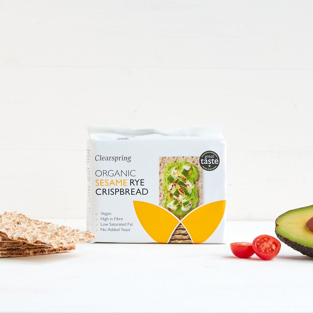 Clearspring Organic Rye Crispbread - Sesame (10 Pack)