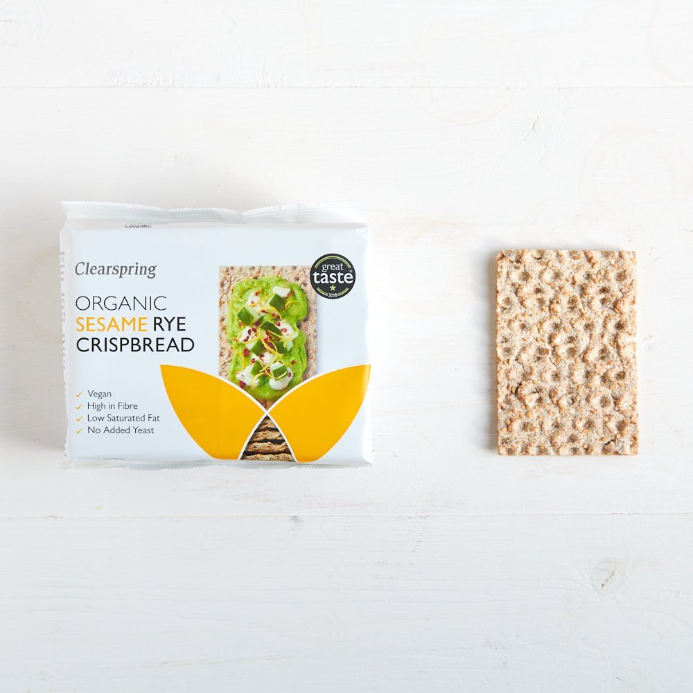 Clearspring Organic Rye Crispbread - Sesame (10 Pack)