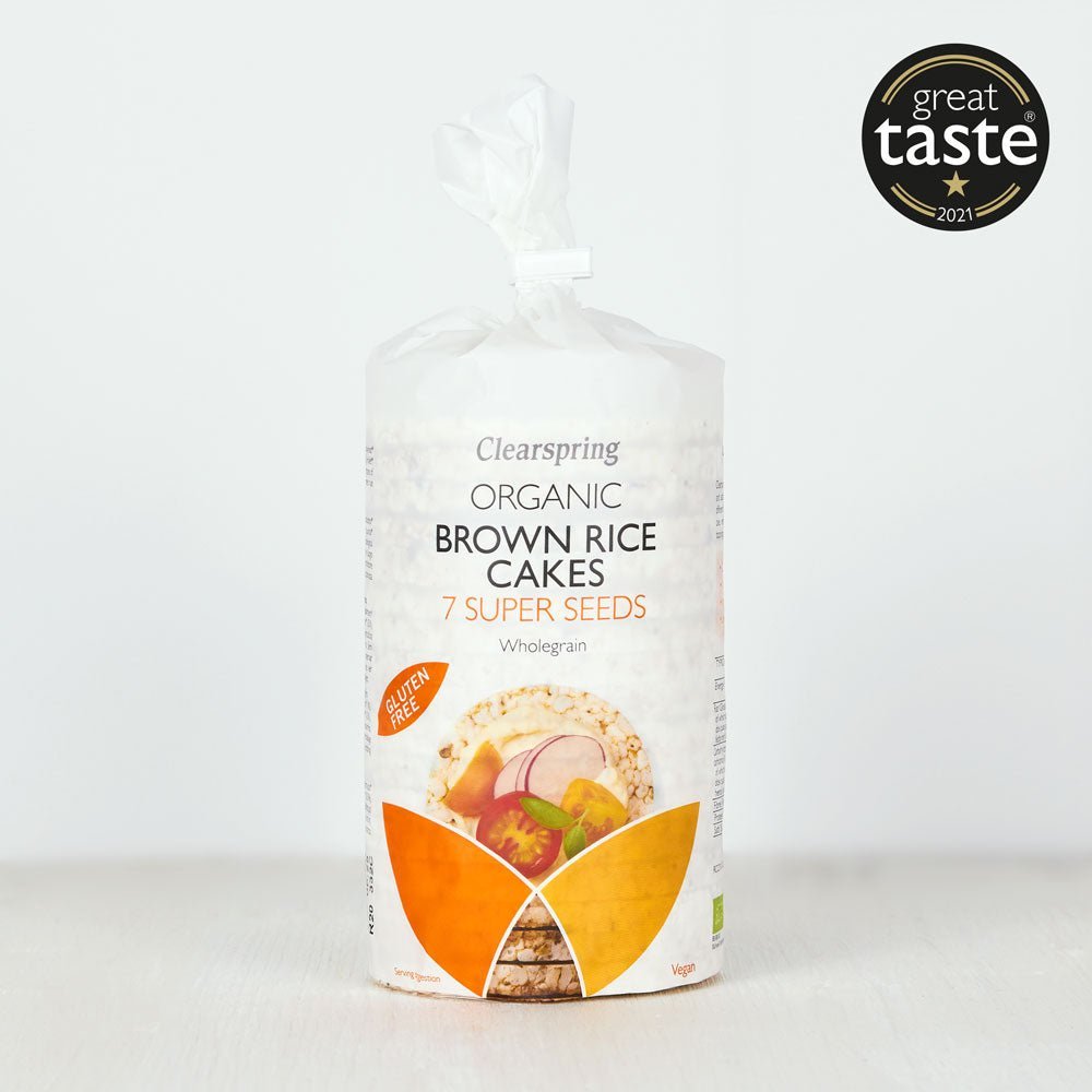 Clearspring Organic Brown Rice Cakes - 7 Super Seeds (6 Pack)