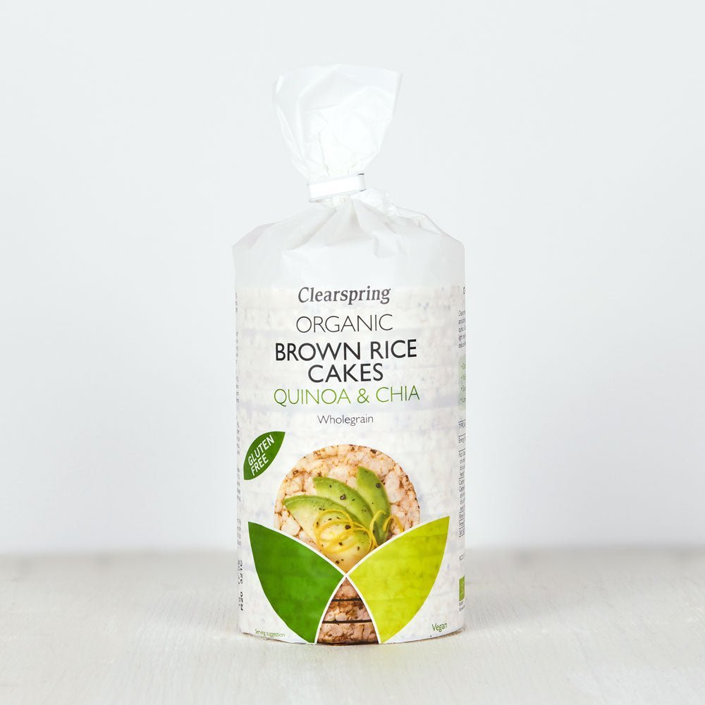 Clearspring Organic Brown Rice Cakes - Quinoa &amp; Chia (6 Pack)