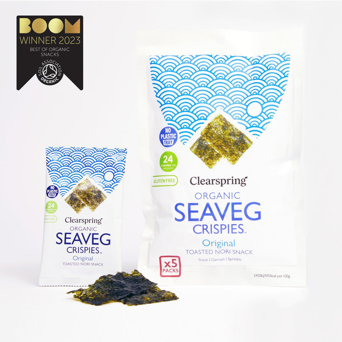 Clearspring Organic Seaveg Crispies Multipack - Original (Crispy Seaweed Thins)