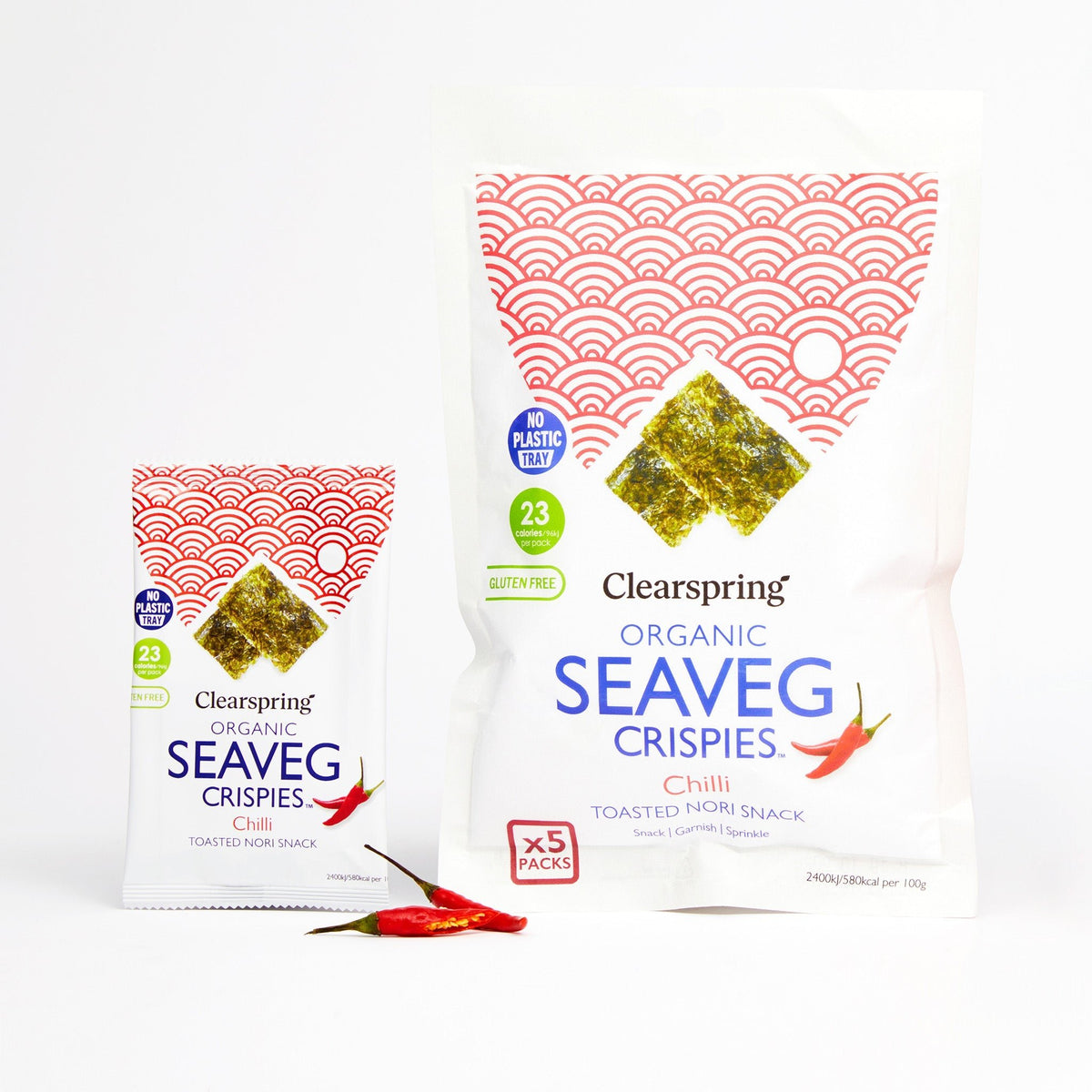 Clearspring Organic Seaveg Crispies Multipack Chilli (Crispy Seaweed