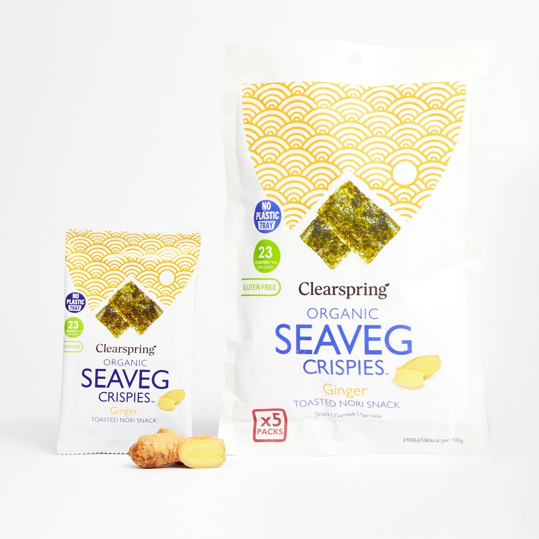 Clearspring Organic Seaveg Crispies Multipack Ginger (Crispy Seaweed