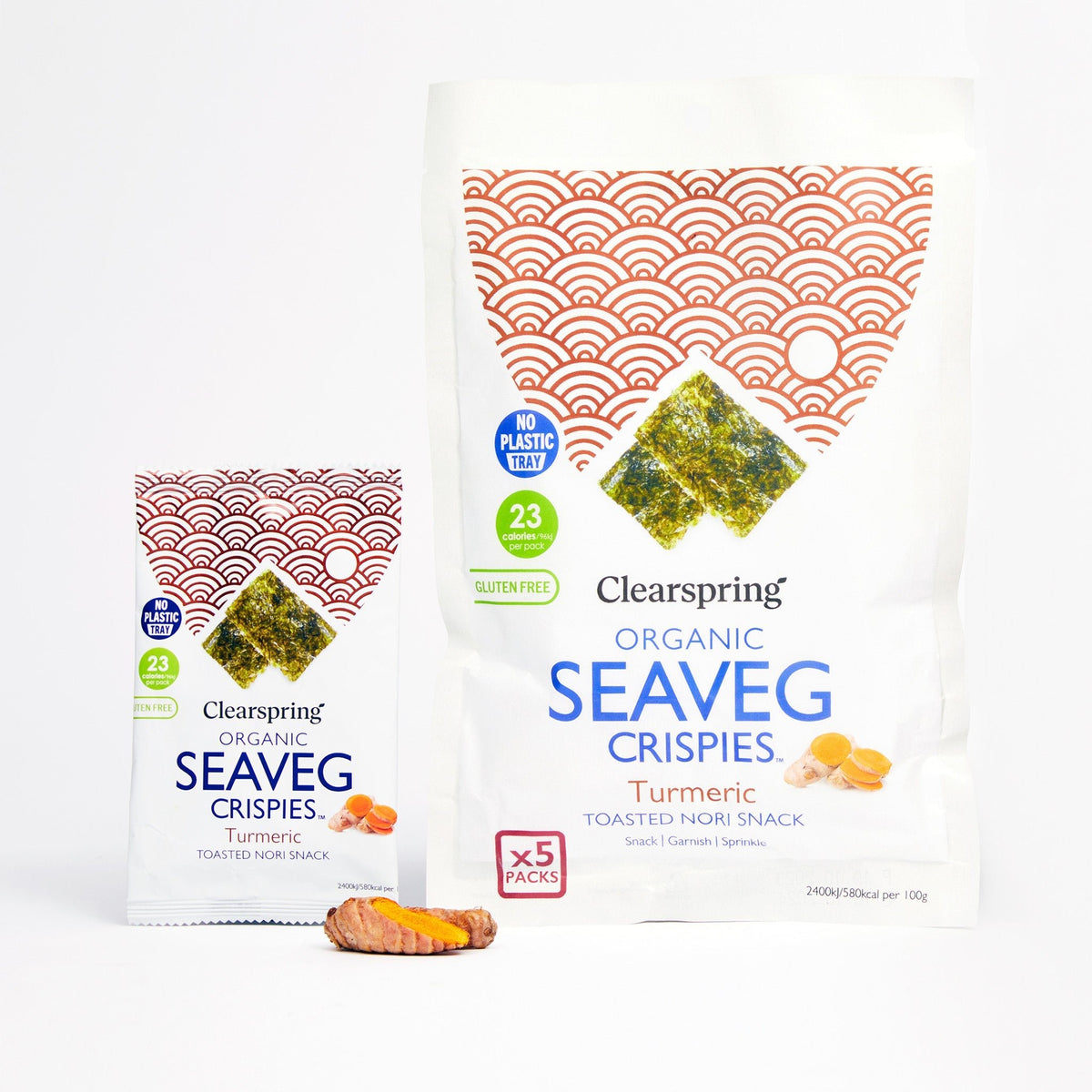 Clearspring Organic Seaveg Crispies Multipack - Turmeric (Crispy Seaweed Thins)