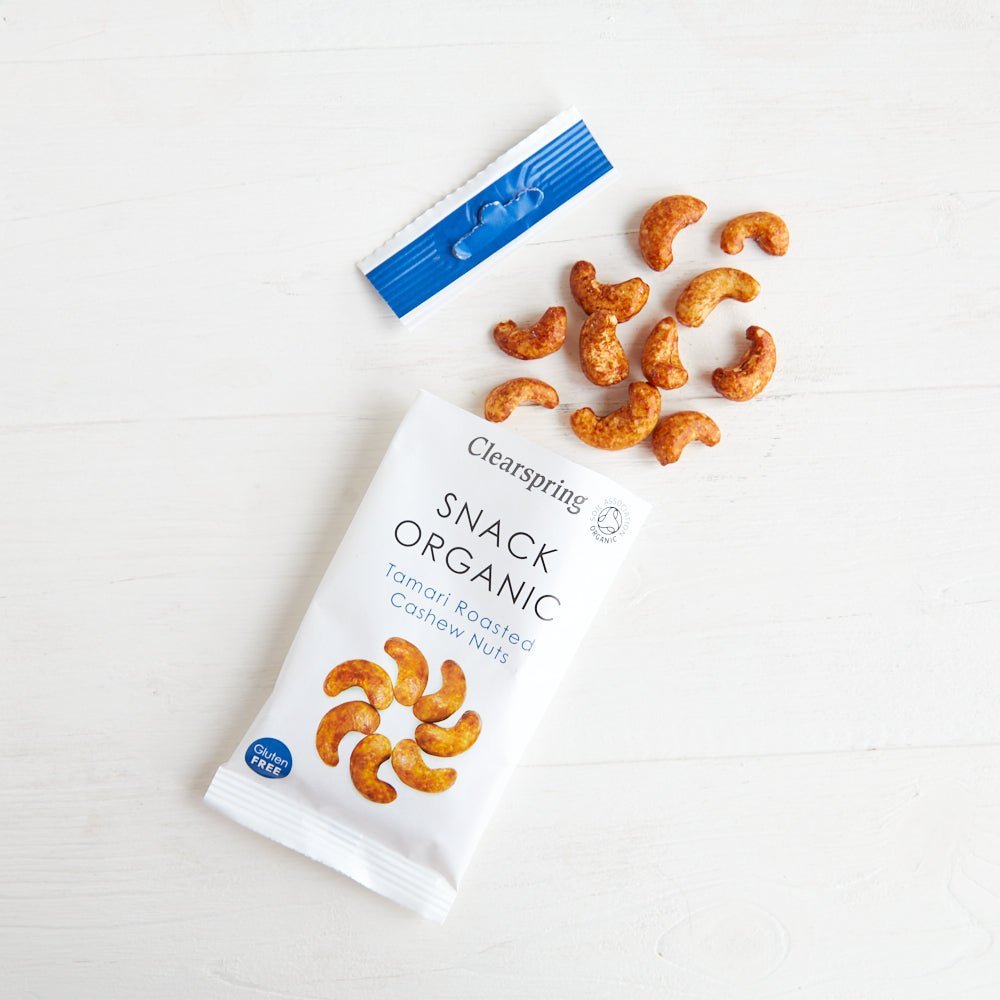 Clearspring Snack Organic - Yaemon Tamari Roasted Cashew Nuts (15 Pack)