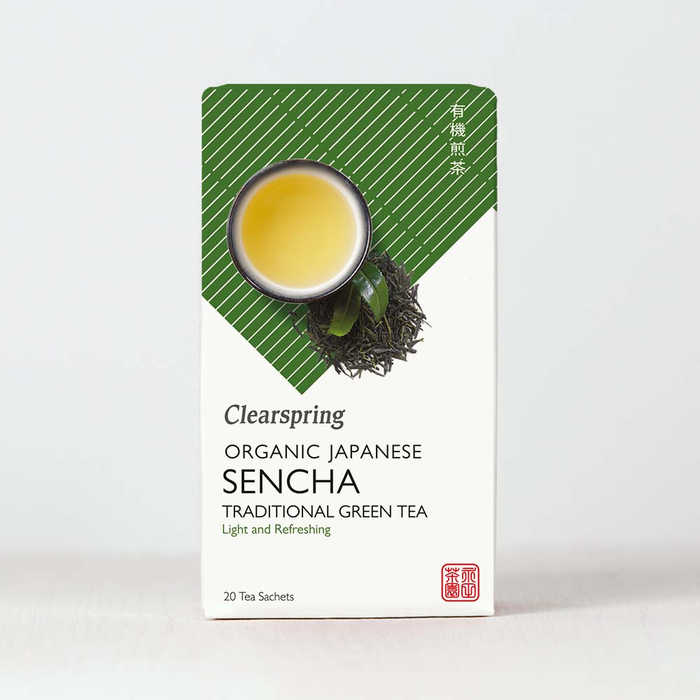 Clearspring Organic Japanese Sencha Green Tea - 20 Tea Sachets (4 Pack)
