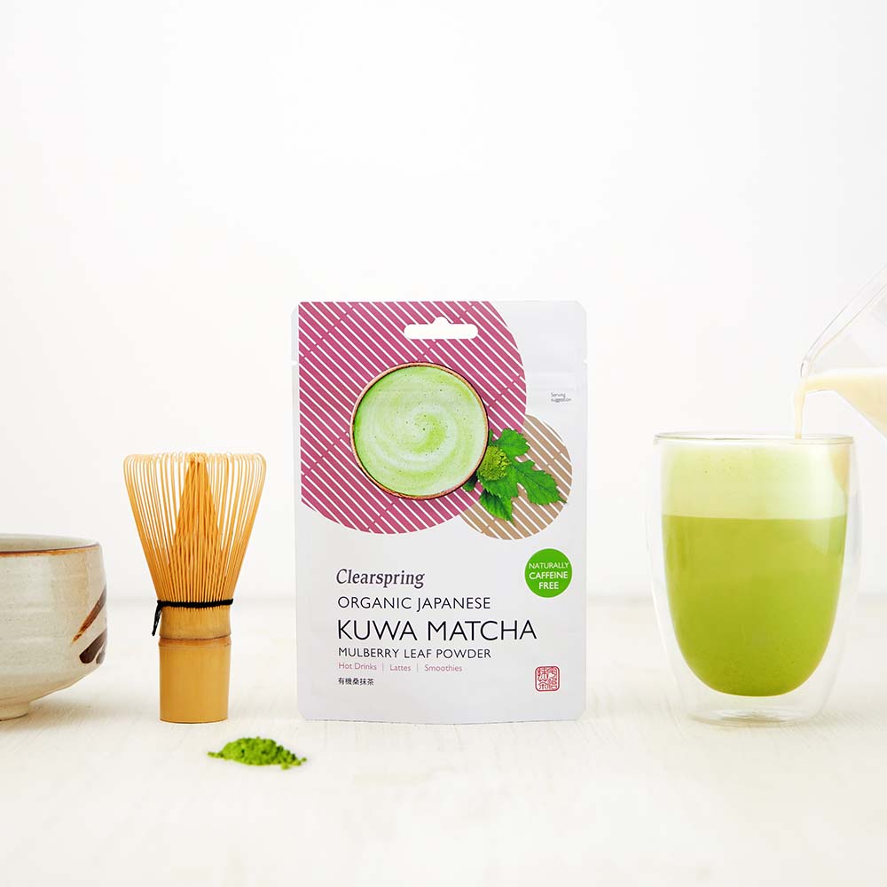 Clearspring Organic Japanese Kuwa Matcha - Caffeine Free Mulberry Leaf Powder