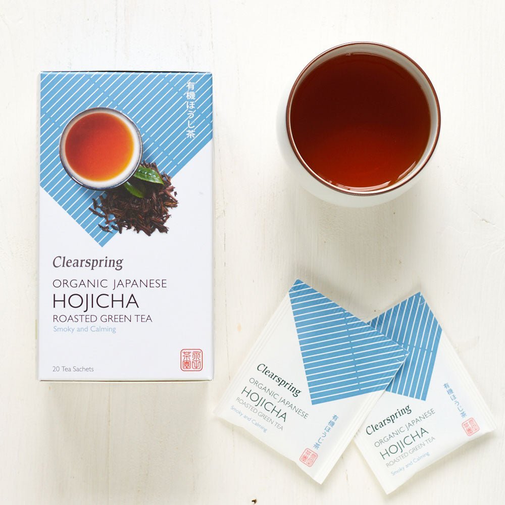 Clearspring Organic Japanese Hojicha - 20 Tea Sachets (4 Pack)