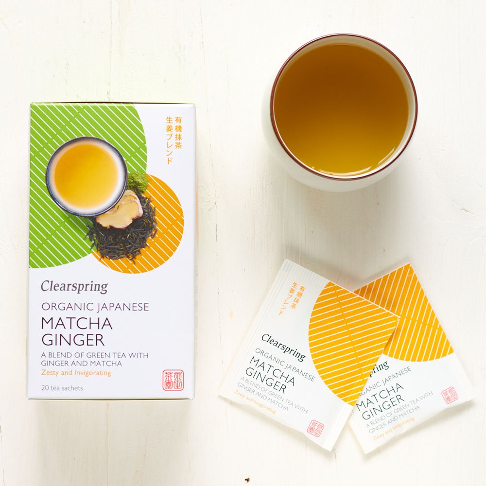 Clearspring Organic Japanese Matcha Ginger - 20 Tea Sachets