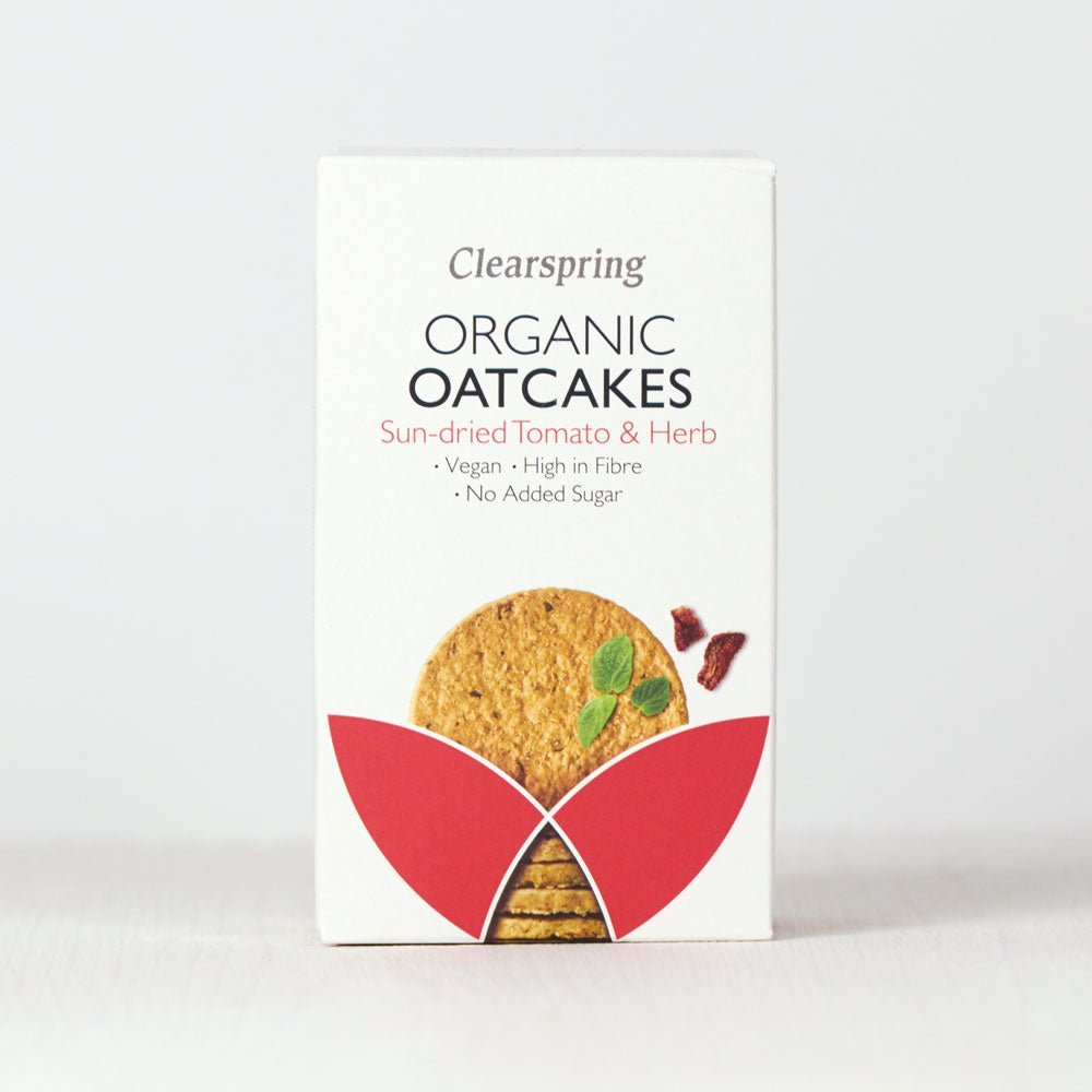 Clearspring Organic Oatcakes - Sun-Dried Tomato &amp; Herb (15 Pack)