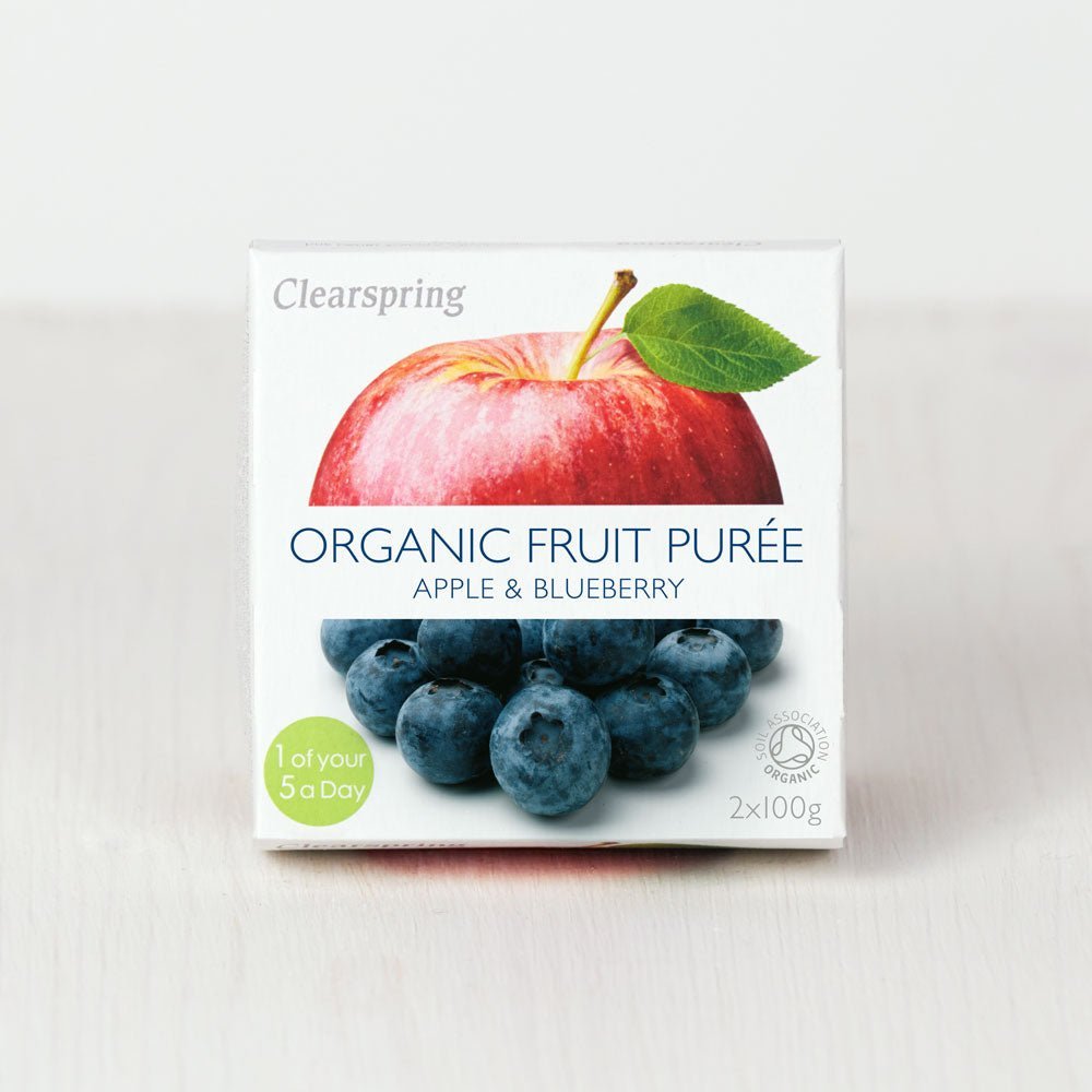 Clearspring Organic Fruit Purée - Apple &amp; Blueberry (12 Pack)