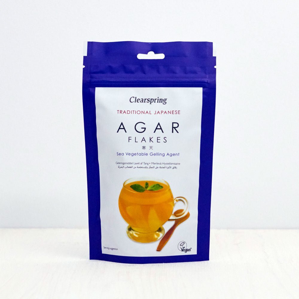 Clearspring Japanese Agar Flakes - Sea Vegetable Gelling Agent (8 Pack)
