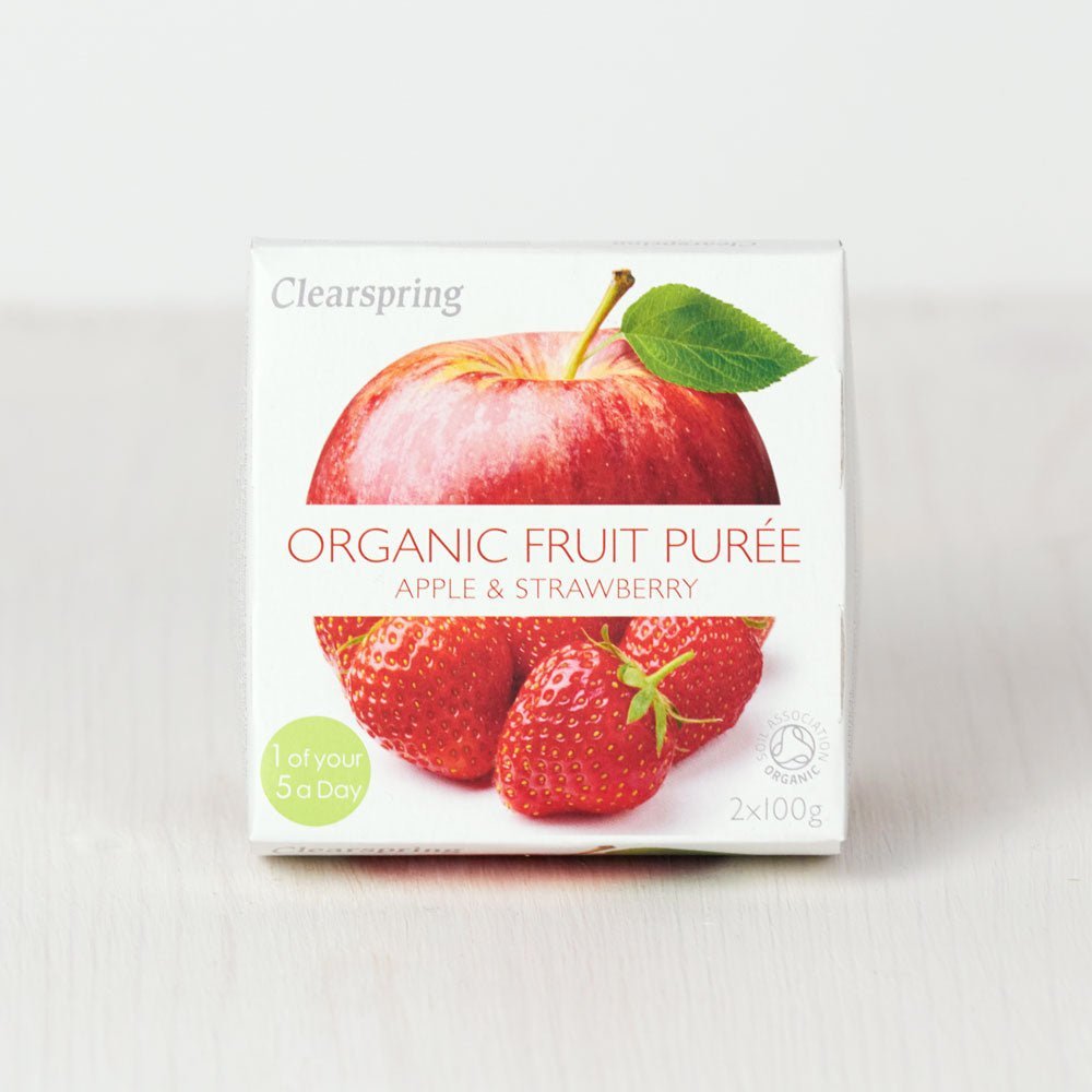 Clearspring Organic Fruit Purée - Apple &amp; Strawberry (12 Pack)