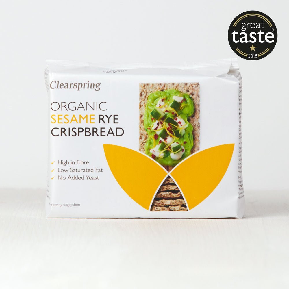 Clearspring Organic Rye Crispbread - Sesame (10 Pack)