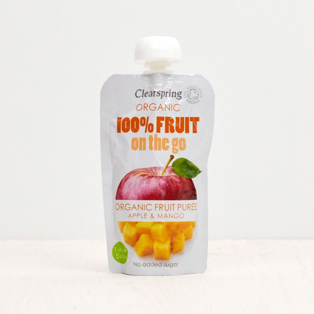 Clearspring Organic 100% Fruit on the Go - Apple & Mango Purée (8 Pack)