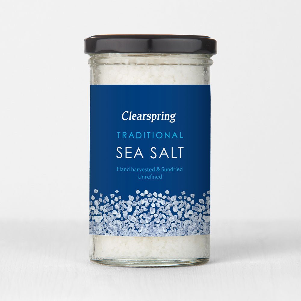 Clearspring Traditional Unrefined Sea Salt - Hand Harvested &amp; Sundried (6 Pack)