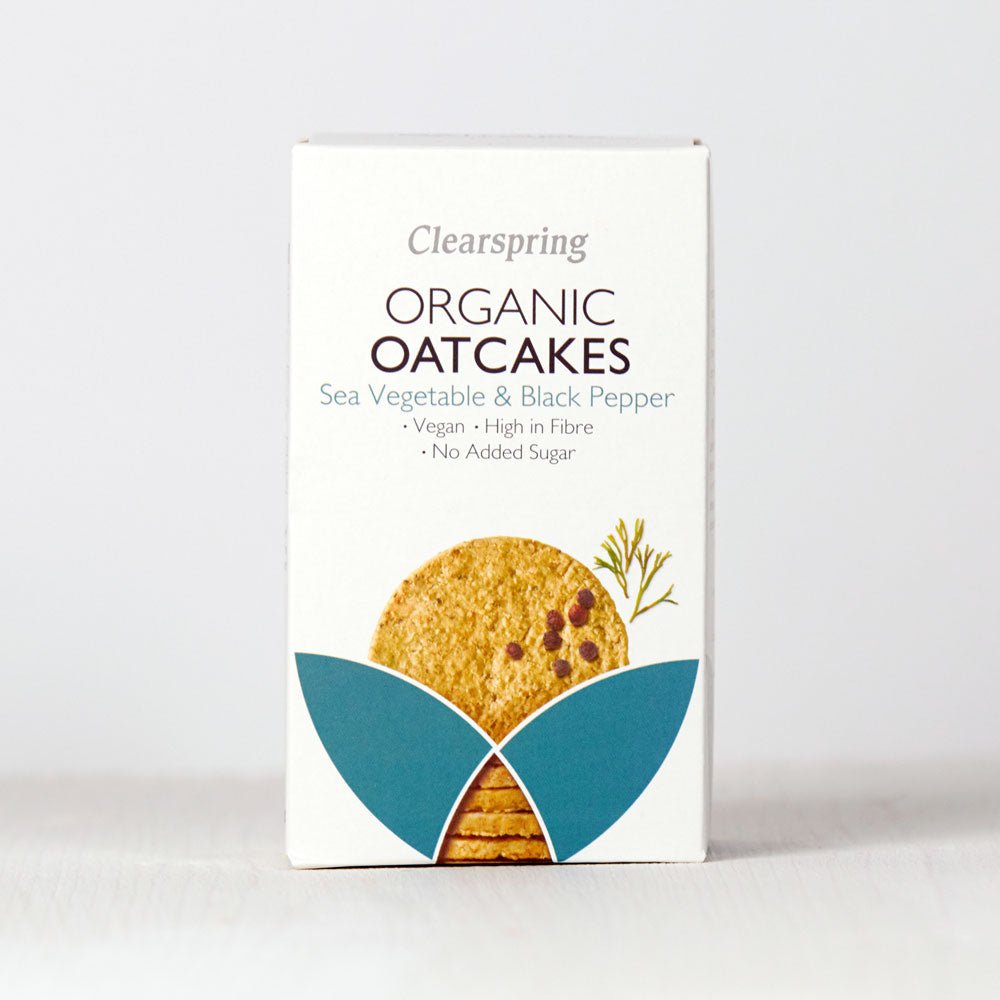 Clearspring Organic Oatcakes - Sea Vegetable &amp; Black Pepper
